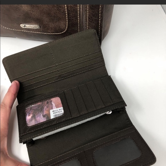 Montana West Sugar Skull Wallet Brown NWT - Picture 2 of 3